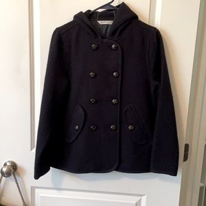 Navy Woodrich Women’s Peacoat with Hood
